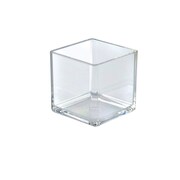 AZAR DISPLAYS 4" Deluxe Clear Acrylic Cube Bin, PK4 556304